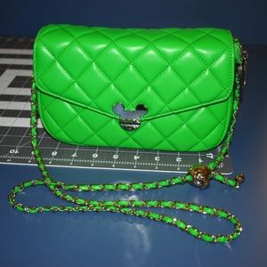 Lime green mickey inspired bag